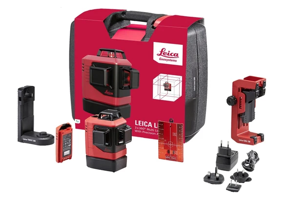 ﻿LEICA LINO L6R 3 Eksen 360 Derece Çapraz Çizgili Şarjlı Kırmızı Lazer Terazi - 12
