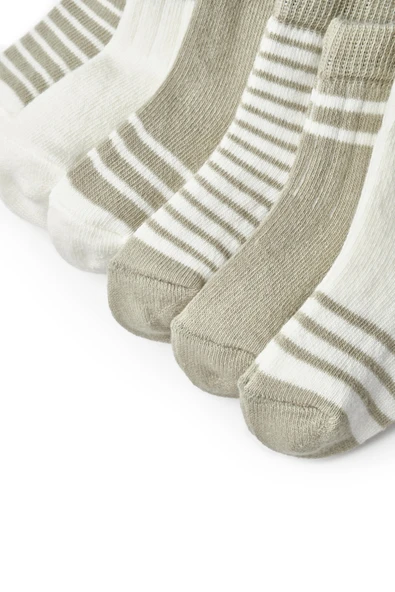 CSYC1002 Bebek 6'lı Çorap %100 Organik Pamuk Bebek - Yenidoğan - CSYC1002 - 4