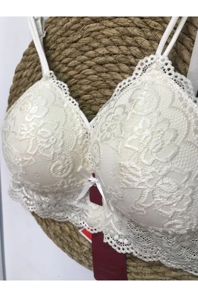 UMT Underwear TELSİZ DANTELLİ ÖNÜ ÇAPRAZ DETAYLI ŞIK VE RAHAT BRALET