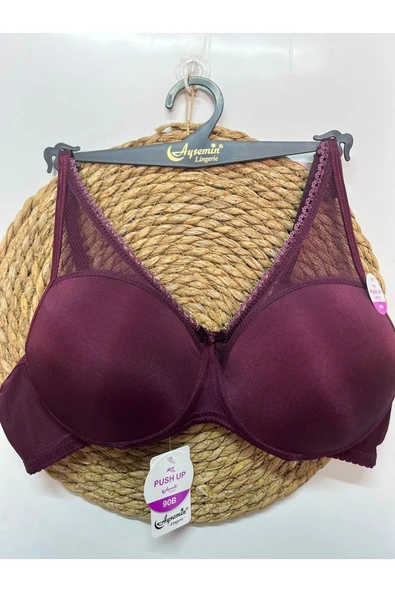 Love Fuchsia Underwear Balenli Destekli Push Up İthal Mikro sütyen Tül Detaylı