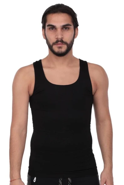 ELBİCA Erkek Siyah Form Time Korse Atlet 6200 - 3