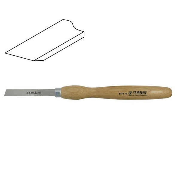 NAREX 817810 Eğri Sol Ağız Ahşap Torna Bıçağı 14x100 mm - 3