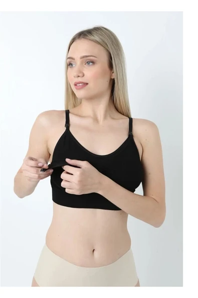 Form Angel 7002 Emzirme Sütyeni - Balensiz Toparlayıcı Klips- SİYAH - 1
