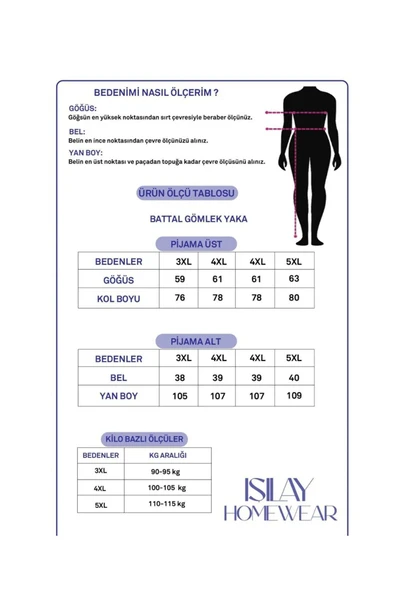 Işılay KADIN BATTAL BOY BOYDAN DÜĞMELİ ÇİZGİLİ SÜET PİJAMA TAKIMI-PEMBE - 2
