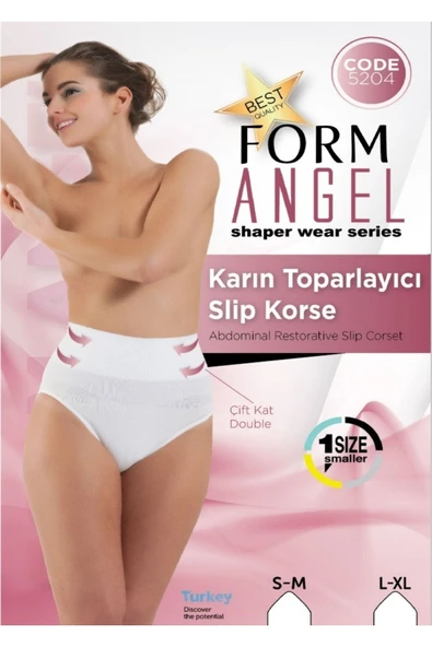 Form Angel Yüksek Bel Toparlayıcı Slip Korse Kadın Külot Ten - 1