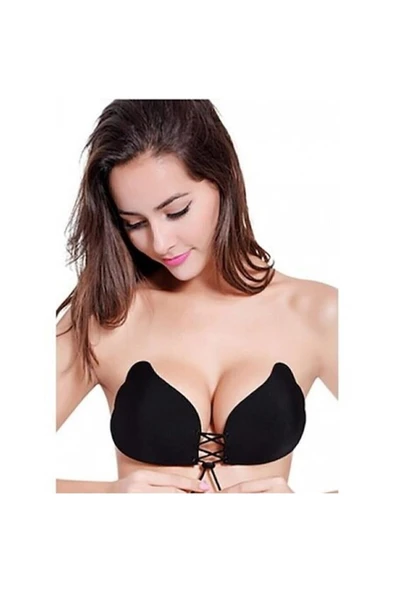UMT Underwear Askısız Dikişsiz Dolgun Gösteren Silikon Yapışkanlı Kelebek Sütyen-
