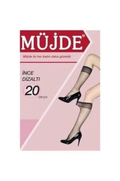 Müjde 20 Denye Ince Dizaltı Çorap 6'lı Paket Siyah - 1