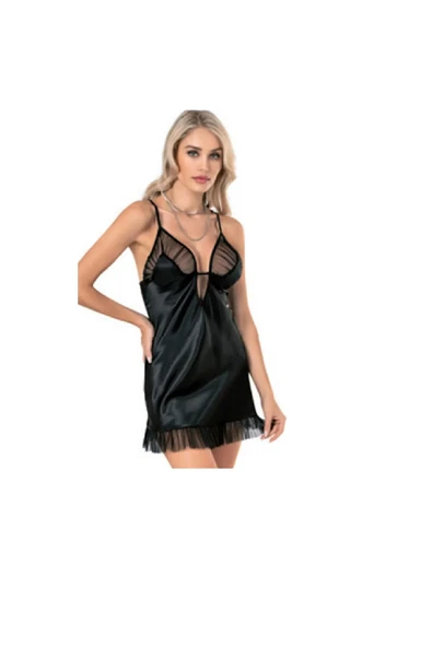 MOONGIRL PREMİUM MODEL SATEN ELBİSE / TEK PARÇA SATEN GECELİK - 2