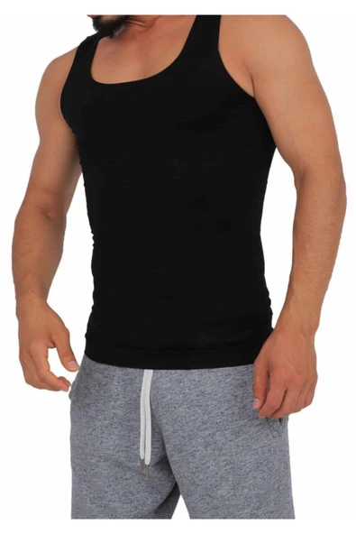 ELBİCA Erkek Siyah Form Time Korse Atlet 6200