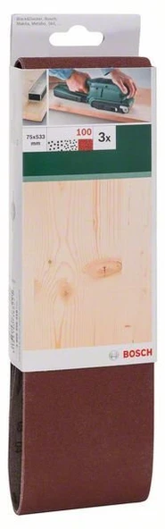 BOSCH 533x75 mm Bant Zımpara 100 Kum (3 adet) - 2