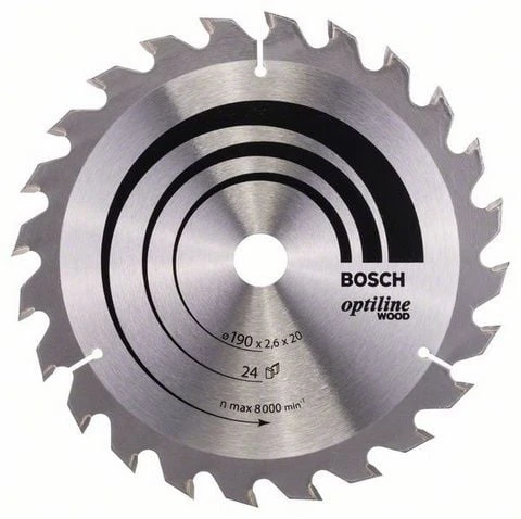 BOSCH Ahşap İçin 190x20 mm 24 Diş Daire Testere Bıçağı - 3