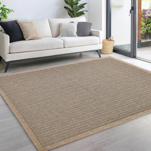 Avanos Modern Sisal Jüt Toz Vermez Balkon Bahçe Mutfak Dokuma Halı Kilim - 10
