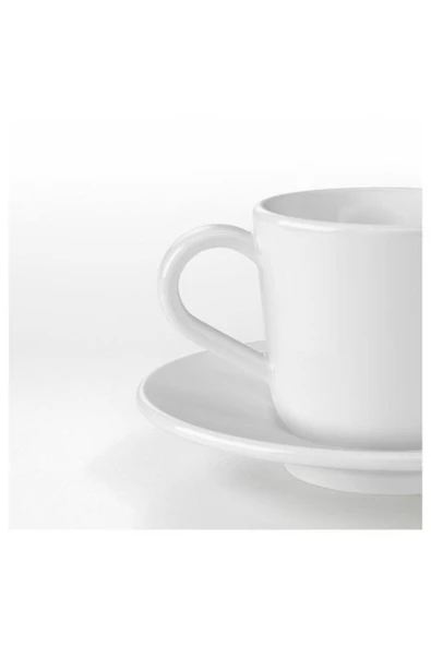 365+ Tekli Espresso Fincanı Beyaz Kupa Poreselen 6 cl - Resim 3