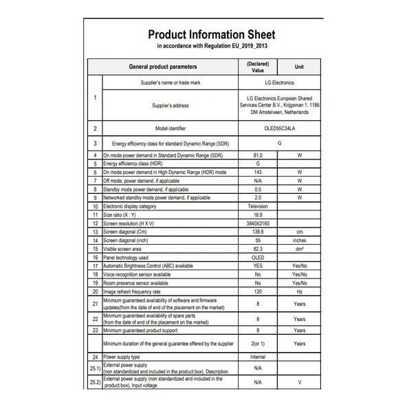 LG  OLED55C34LA 55" 139 Ekran Uydu Alıcılı 4K Ultra HD Smart LED TV - 7