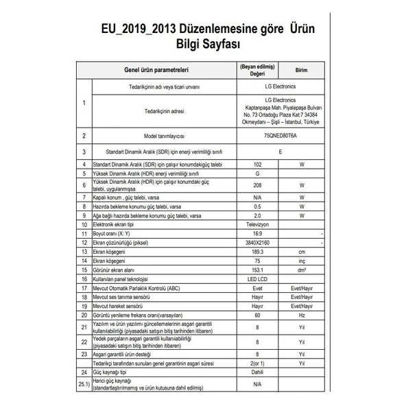 LG 75QNED80T6A 75" 190 Ekran Uydu Alıcılı 4K Ultra HD Smart LED TV - 4