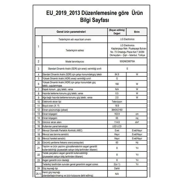 LG  65QNED80T 65" 165 Ekran Uydu Alıcılı 4K Ultra HD Smart LED TV - 7