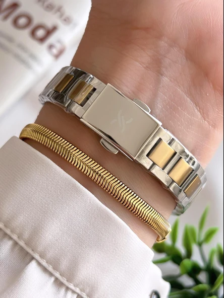 Daniel Klein Çelik Kordon 3 Atm Suya Dayanıklı Özel Tasarım Kadın Kol Saat+Bileklik VS.BLKT.0237 - Resim 3