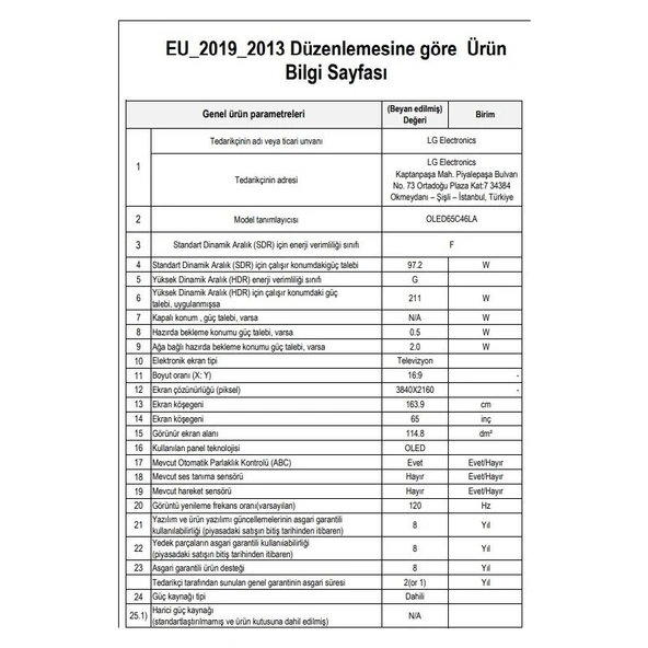 LG  OLED65C46 65" 165 Ekran Uydu Alıcılı 4K Ultra HD Smart LED TV - 7