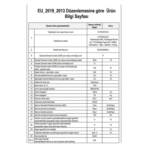 LG OLED55B46 55" 139 Ekran Uydu Alıcılı 4K Ultra HD Smart LED TV - 7