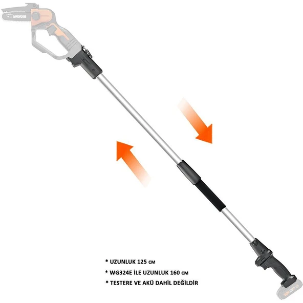 WORX WA4301 WG324E İçin 125CM Alüminyum Uzatma Aparatı - Resim 5