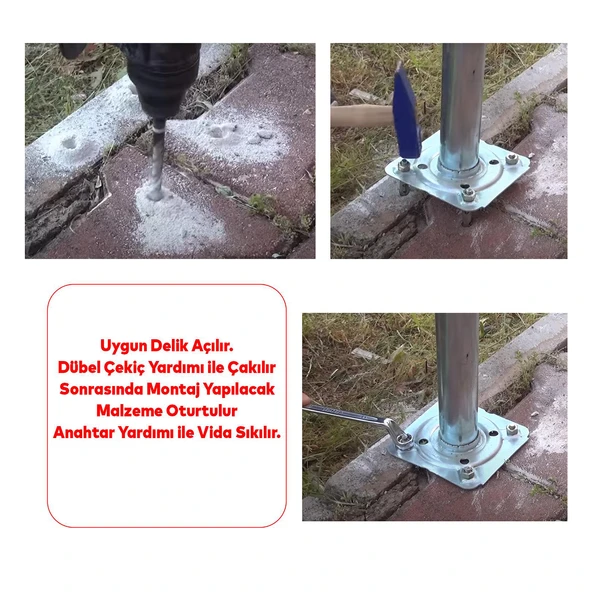 Saplamalı Gömlek Çelik Dübel M12x110 mm Raf Montaj Bağlantı Zemin Monte Tavan Beton Asma Aparat - 4