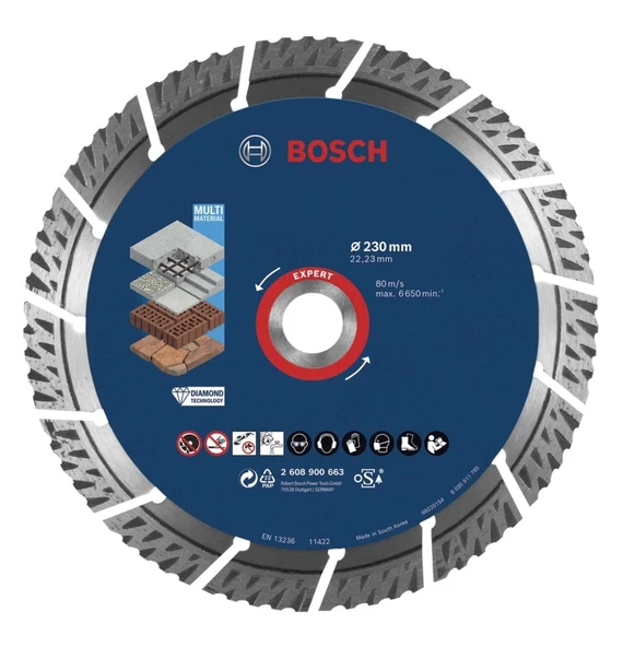 BOSCH Expert MultiMeterial Yapı Malzemeleri İçin Elmas Testere 230 mm - 3