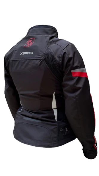 Xspeed Hera 4 Mevsimlik Korumalı Kadın Motosiklet Montu Yeni Sezon Kırmızı - 3