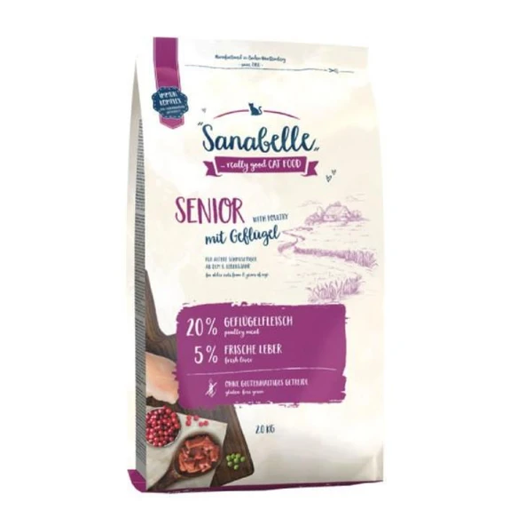 Sanabelle Senior Tahılsız Kümes Hayvanlı Yaşlı Kedi Maması 2 Kg