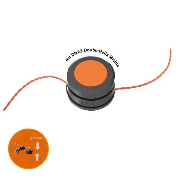 WORX WA0045 WG186E İçin 2.4mm 4Metre Çift Çıkışlı Duble Helix Spiral Burgulu Yedek Misina - 4