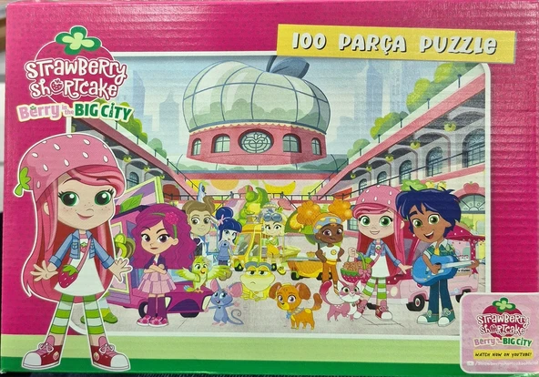 Çilek Kız 100 Parça Puzzle - Berry in the Big City -Strawberry Shortcake