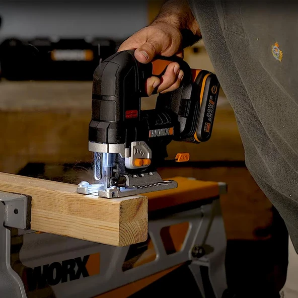 WORX WX542.9 20Volt Profesyonel Kömürsüz Dekupaj Testere (Akü Dahil Değildir) - 6