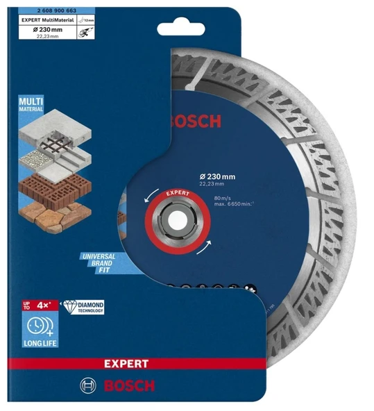 BOSCH Expert MultiMeterial Yapı Malzemeleri İçin Elmas Testere 230 mm - 10