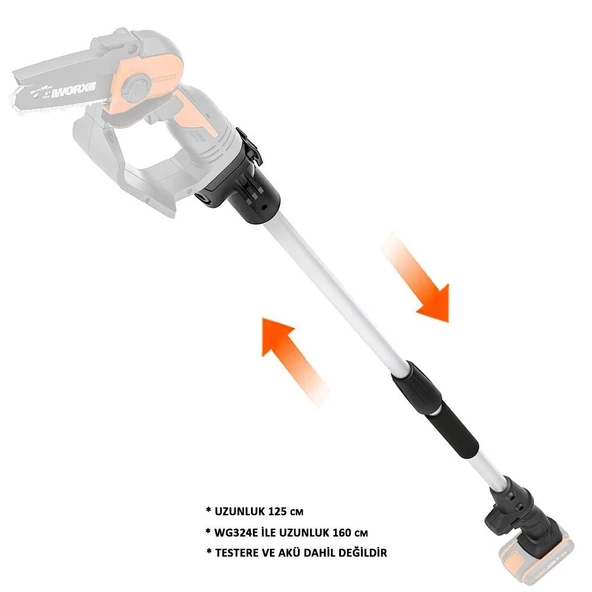 WORX WA4301 WG324E İçin 125CM Alüminyum Uzatma Aparatı - Resim 8