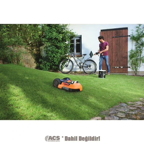 WORX WR165E 20Volt 2.0Ah. 18CM LANDROID Tam Otonom Kömürsüz Çim Biçme Robotu - 6