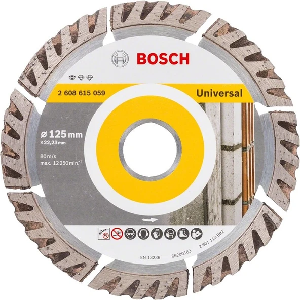 BOSCH 125 mm Universal Beton-Yapı Malzemeleri için Elmas Testere - 4
