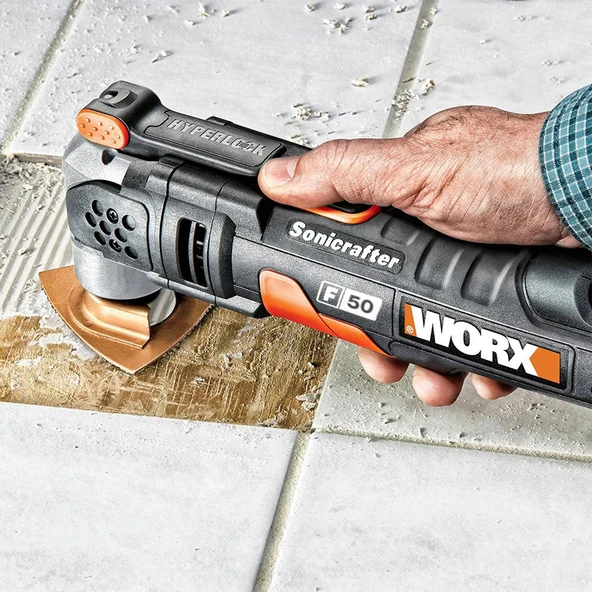 WORX WA4966 Çok Amaçlı Raspalama Makinası İçin 75x75mm Karbür Kaplama Harç, Boya, Yapıştırıcı Universal Zımpara Başlığı - 7
