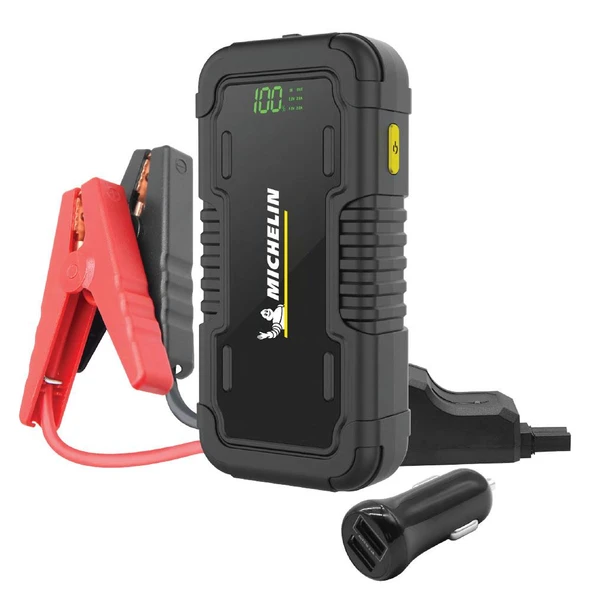 Michelin MJS160 12Volt 2000Amp Lityum Polimer Akü Takviye + Powerbank + Led Lamba - 6