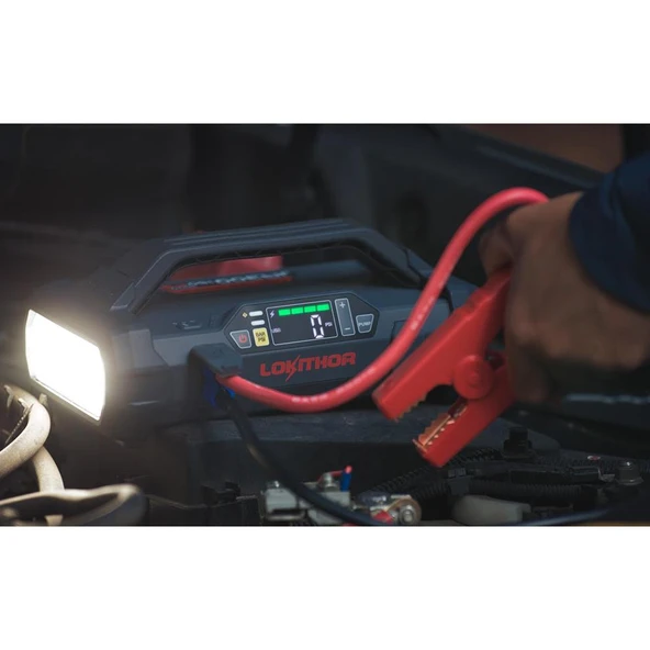 LOKITHOR JA301 12V 2000Amp Li-Polimer Akıllı Akü Takviye + Pompa + Powerbank + Led Lamba - 10