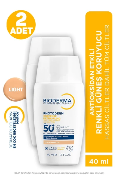 Bioderma Photoderm Xdefense Spf50+ Light 40 ml 2 Adet