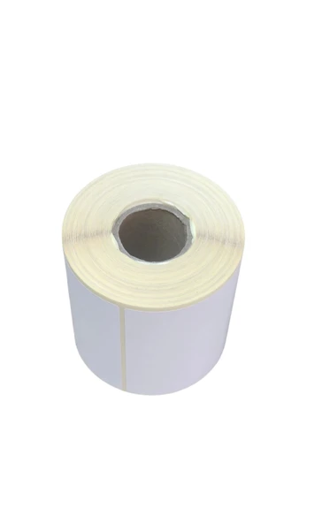 500 Sarımlı 100x100mm Termal Barkod Etiketi 1.Kalite Hamur Rulo Kargo Etiketi Güçlü Yapışkanlı Zebra Xprinter Honeywell