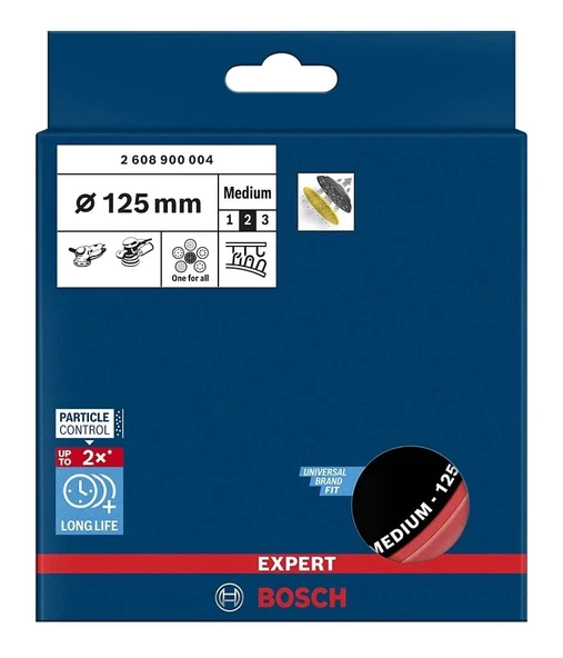 BOSCH EXPERT GEX 34-125 İçin Yedek Zımpara Taban 125 mm Orta Sert - 2