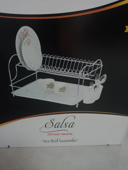 Kiwa Metal  Bulaşık Sepeti SALSA Çift Katlı Tabaklık