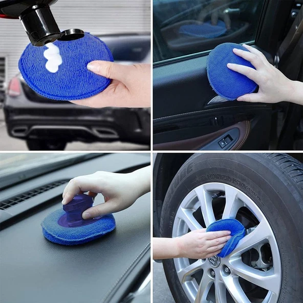Michelin MC3510 3 Parça 130mm Velkro Cırtlı Mikrofiber Oto Yıkama, Parlatma ve Cila Süngeri - Resim 5