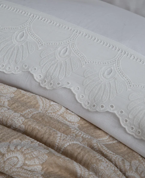 ÇİFT KİŞİLİK YATAK ÖRTÜSÜ NEVRESİM SET MADRID BEIGE - YATAK ORTUSU - 3