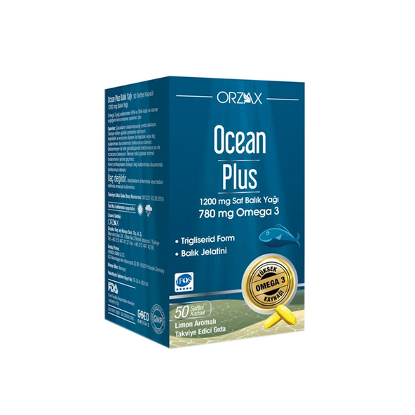 Ocean Plus 1200 mg Balık Yağı 50 Kapsül ürün görseli