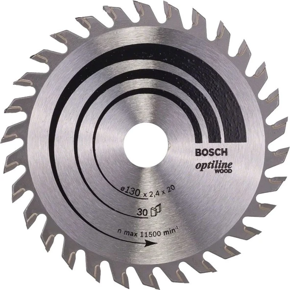 BOSCH Optiline Wood  130x20 mm 30 Diş Ahşap Daire Testere Bıçağı