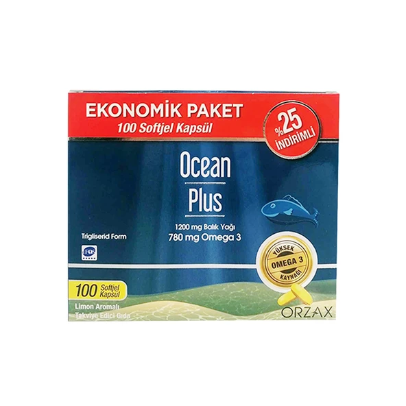 Ocean Plus Balık Yağı 100 Kapsül ürün görseli