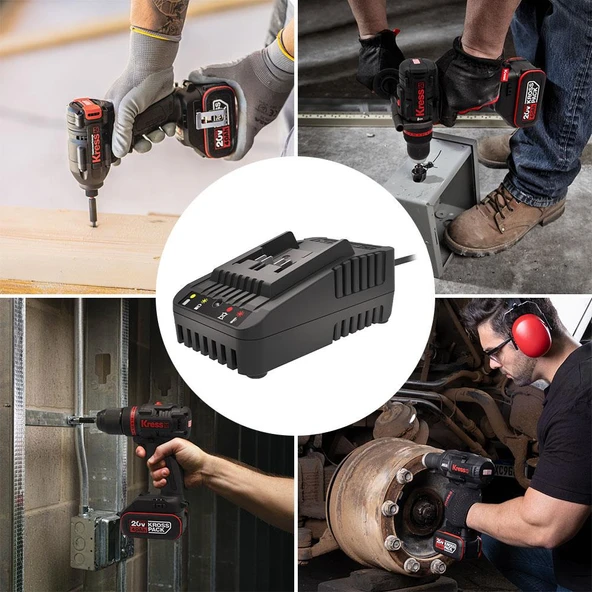 Kress KAC20 20Volt Li-ion KrossPack Akü Şarj Cihazı - Resim 5