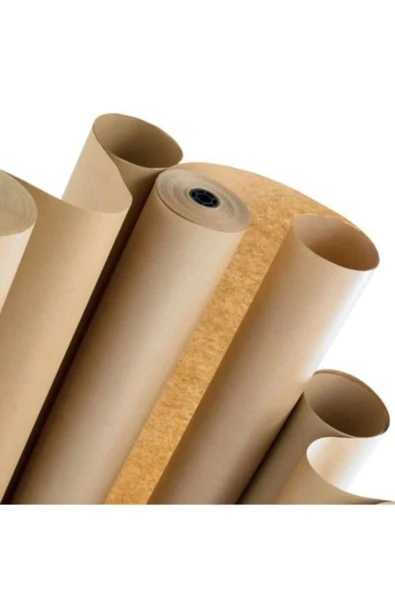 100 Adet Kalın Kraft Kağıt 70x100 Cm Kahverengi Ambalaj Kağıdı Çeyiz Paketleme Koli Kağıdı 90 gr - Resim 3