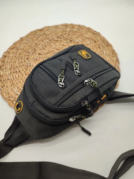 Küçük Boy Kanvas Kumaş Göğüs Çantası - 2